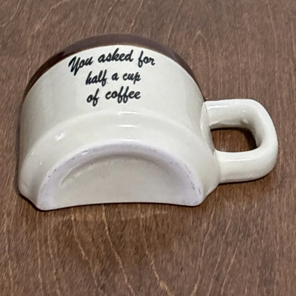 VTG "You asked for Half a Cup of Coffee" Mug Travel Souvenir - Picture 3 of 10
